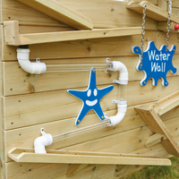 Mur d'eau en bois portable d'extérieur, inspiré de Montessori, écologique, avec canaux réglables, roue et pompe pour enfants
