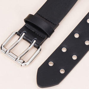 Cinturón de cuero estilo punk para <span class=keywords><strong>mujer</strong></span> con hebilla de doble punta, ojales metálicos de cobre, cinturón de cintura de alta calidad, estilo vintage para jeans - Product Image 6