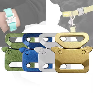 シルバー戦術犬ハーネス亜鉛合金襟とリーシュ低プロファイル戦術バックルクイックリリースニッケルフリー - Product Image 2