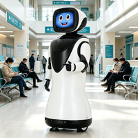 Robot de Recepción con IA y Pantalla Facial, Robot Guía de Bienvenida con Movimiento Autónomo para Vestíbulos Corporativos, Bancos, Oficinas y Servicio de Visitantes