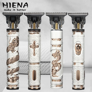 HIENA-cortadora de pelo eléctrica profesional con pantalla LCD, cortadora de pelo especial para peluquero con carga USB - Product Image 5