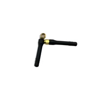 Antenne cellulaire en caoutchouc SMA mâle droite dorée 2,4 GHz polarisation verticale 3DBI mini-antenne sans fil