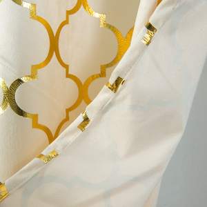 Rideaux occultants en velours doré à motifs géométriques pour fenêtre Bindi, à œillets, pour <span class=keywords><strong>salon</strong></span>, maison - Product Image 6