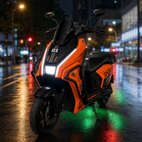Sepeda Listrik Pengantar Barang Motor 3000W Roda 12 Inci Rem Cakram Ganda Baterai Asam Timbal Rak Kargo Lampu LED