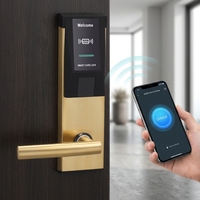 Cerradura de Hotel TTLOCK de Alta Seguridad Fabricada en China, Cerradura de Puerta de Hotel con Tarjeta RF, 289
