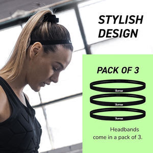 Sport Hoofdband Elastische Dunne Haarbanden Antislip Siliconen Grip <span class=keywords><strong>Skinny</strong></span> Sweatband Hoofddeksels Voor Mannen Dames - Product Image 4