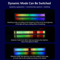 Lampe d'ambiance RGB moderne à commande vocale, rechargeable, pour chambre à coucher, ordinateur de bureau, musique, voiture, 1 an, usage domestique