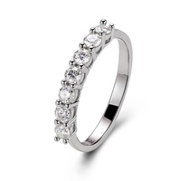 Bague en Moissanite 1CT Plaqué Or Blanc 18K Argent 925 D VVS1 Coupe Ronde Coupe Ovale avec Certificat GRA Grande Promotion du Magasin