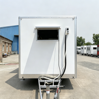 Food Truck Moderne 4m/13.12ft en Acier Inoxydable et Aluminium, Remorque de Concession pour Glaces et Bonbons avec Réfrigérateur, Conforme aux Normes COC