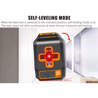 Niveau Laser Vert à 2 Lignes Neuf Professionnel, Outil de Nivellement Automatique pour la Mesure de Bâtiment