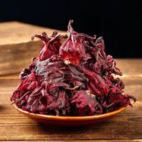 Fleur de roselle entière séchée de qualité alimentaire, calyx d'hibiscus naturel, extrait d'eau pour infusion de thé, matière première en conteneur plastique