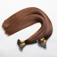 Extensions de cheveux humains de luxe vierges bruts européens doublement étirés, alignés sur les cuticules, avec pointe micro-nano à la kératine, fournisseur de cheveux naturels