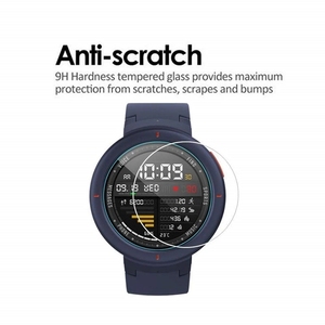 Protecteur d'écran pour montre intelligente <span class=keywords><strong>Amazfit</strong></span> Verge <span class=keywords><strong>Lite</strong></span>, Film de protection en verre trempé à bord d'arc 2.5D - Product Image 5