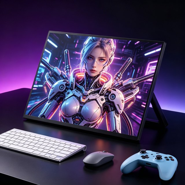 16 Inch 2.5K Portable Monitor 2560x1600 144Hz 500 Nits 1.06B Color 100% SRGB IPS Slim 0.75kg External Display for Laptop Phone