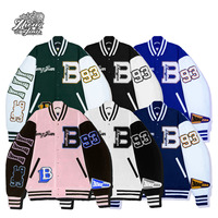 Vente en gros de vestes universitaires pour hommes blouson d'aviateur personnalisé avec broderie en chenille et écusson de logo