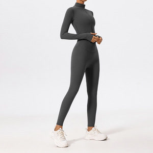 Ensemble de vêtements de sport pour femmes, <span class=keywords><strong>haut</strong></span> et leggings de yoga confortables et doux, extensible et performant pour la salle de sport, le Pilates, la course à pied, l'entraînement physique - Product Image 3