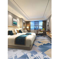 Tapis à poils coupés bleu roi à texture riche pour chambre exécutive d'hôtel 5 étoiles – Durable et élégant
