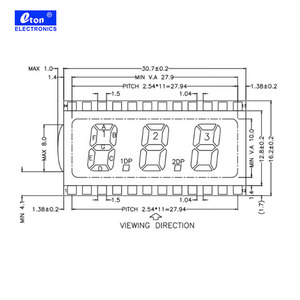 Tùy chỉnh 3-chữ số TN xe <span class=keywords><strong>LCD</strong></span> phản chiếu <span class=keywords><strong>7</strong></span> đoạn hiển thị nhà máy cung cấp loại sản phẩm - Product Image 4