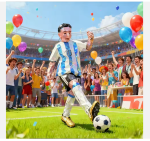 Kit Calcio a Mosaico Specchiato: Abbigliamento Sportivo Maschile Personalizzato Blu-Bianco con Design a Strisce e Stelle - Product Image 2