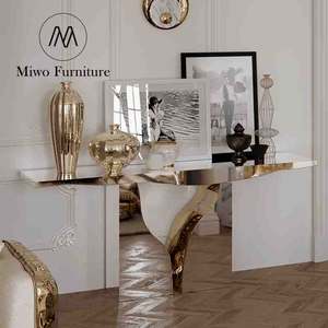 Italienne Boca do lobo Tables de <span class=keywords><strong>console</strong></span> <span class=keywords><strong>d</strong></span>'<span class=keywords><strong>entrée</strong></span> de couloir en acier inoxydable Tables de <span class=keywords><strong>console</strong></span> design Table de <span class=keywords><strong>console</strong></span> personnalisée - Product Image 5