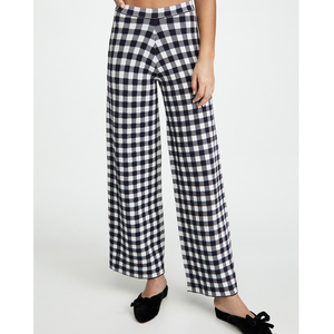 Customise <strong>Ladies</strong> <strong>Tartan</strong> Check Wide Leg Pants Casual Fashion Plaid <strong>Trousers</strong> - Product Image 3