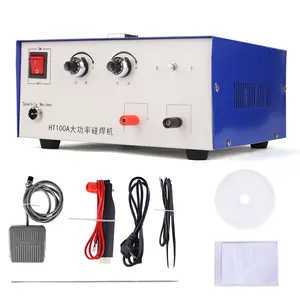 100A Jewelry Spot Welder Machine for Gold Silver DIY Coil Bracelet Necklace Making Jewelry Pulse Spot Welder