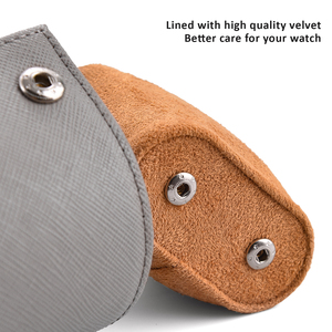 Rouleau de montre en cuir véritable Saffiano de haute qualité Juelong Boîte de montre unique Boîtier de montre de voyage en cuir Rouleau De Montre En Cuir - Product Image 2