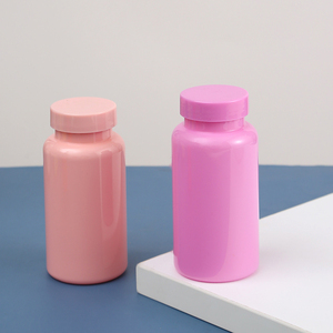 Envase de Cápsulas de PET Personalizado y Económico de 150 ml, Botella de Plástico Vacía Roja y Rosa para Suplementos, Vitaminas y Pastillas - Product Image 5