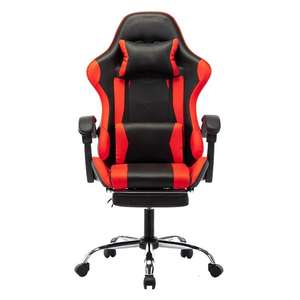 Chaises de jeu de course de siège de jeu de voiture PC avec repose-pieds noir Silla de joueur ergonomique robuste pour <span class=keywords><strong>Cyber</strong></span> Cafe - Product Image 6