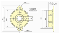 Amortisseur rotatif d'amortisseur hydraulique unidirectionnel à fermeture douce pour pièces d'appareils ménagers-glissière de tiroir