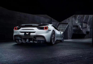 Kit de Carrocería de Fibra de Carbono para Ferrari 488, Alerón Delantero Estilo V Mejorado, Difusor, Faldones Laterales - Product Image 3