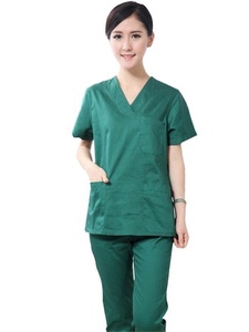 Conjunto de uniformes quirúrgicos para <span class=keywords><strong>hombre</strong></span> y mujer, pantalón con cuello en V y logo personalizado, 100% algodón, oem, venta al por mayor - Product Image 5