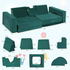 Giving Tree Modular <b>Kids</b> <b>Sofa</b> Building Blocks 17-Piece Set For Children Age 3+ Educational Play Furniture - Product Image 5