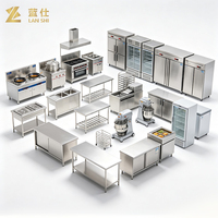 Solution complète pour la réalisation d'une cuisine commerciale pour hôpital, école, cantine, ensemble d'équipements en acier inoxydable