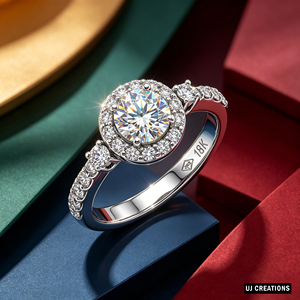 <b>Custom</b> S925/10K/14K/18K Solid Gold 1.00 Carat VVS-VS Quality Round Lab Grown Brilliant Cut Diamond engagement <b>Ring</b> - Product Image 2