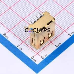 GT-2A001F-CGNG1 <b>USB</b> <b>Connector</b> Bent Lead Through Hole <b>Connector</b> Type-A <b>USB</b> 2.0 Female Right Angle Insert - Product Image 2