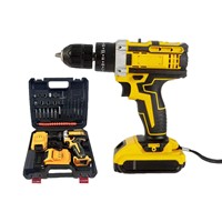 Perceuse-visseuse sans fil 21V, kit tournevis électrique, perceuse à percussion à vitesse variable, batterie Li-ion pour réparation domestique, bricolage, OEM