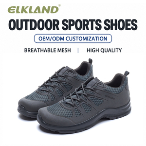 Elkland Men Summer Breathable Mesh Hiking <b>Shoes</b> Anti <b>Slip</b> Wearproof Rubber Sole Lightweight Outdoor Trekking Adventure <b>Shoes</b> - Product Image 1
