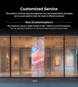 Le petit affichage mené par adhésif d'EFlexible a mené l'écran holographique installé sur le verre - Product Image 2