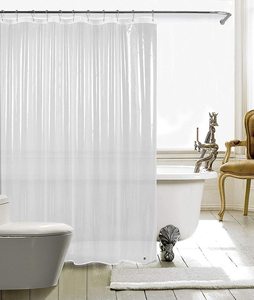 Lightweight <strong>Waterproof</strong> Shower <strong>Curtains</strong> for Bathroom with Magnets and Rustproof Grommets Clear Shower Liner - Product Image 6