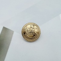 Vintage mantel emas Blazer timbul seng paduan setelan hitam logam jahit garmen Shank tombol untuk pria