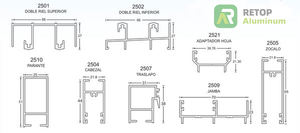 Fabricant en Chine perfil de aluminio linea série 20, profilés en aluminium para puertas techos corredizos ventanas en Sudamerica - Product Image 4