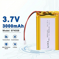 974058 3000mAh Lipo-Akku 3,7V Wiederaufladbarer Lithium-Polymer-Akku PH2P für Massagegeräte GPS 103665 755060 655063