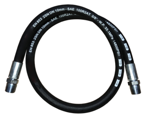 Blince Black Hydraulic <b>Rubber</b> <b>Hose</b> High Oil Resistant with Cutting Service SAE100 Standard -40C~+120C - Product Image 4