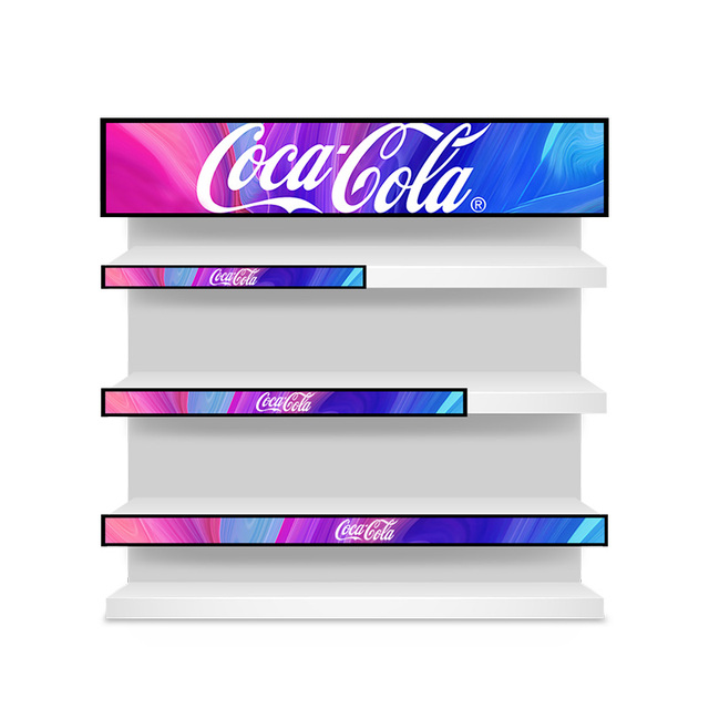 Ultra Wide Smart Digital Advertising LCD Display with Android & WiFi for Store/Shelf Use-60cm/90cm/120cm Sizes