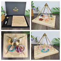Nouveau Design pierre précieuse de guérison Fengshui bricolage sphère clair Quartz Point pyramide réseau d'énergie pour la décoration de la maison