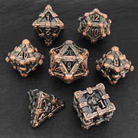 Set de 7 dés à crânes DND multiformes pour jeux de rôle, Dungeons & Dragons, COC, jeux de société, échecs/cartes