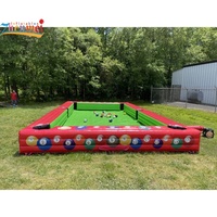 Table de billard gonflable portable professionnelle Zhenmei, jeu de football de table, billard, snooker, 8mx4m, PVC, capacité 500kg, 12 personnes