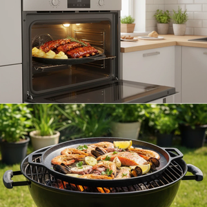 Venta Directa de Fábrica, Parrilla Coreana de <span class=keywords><strong>Aluminio</strong></span> <span class=keywords><strong>Fundido</strong></span> de 30 cm con Dos Asas y Base de Inducción - Product Image 6