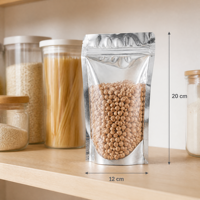 Sachet Doypack imprimé en héliogravure de qualité alimentaire avec fenêtre et fermeture éclair pour noix de cajou et amandes, directement de l'usine
